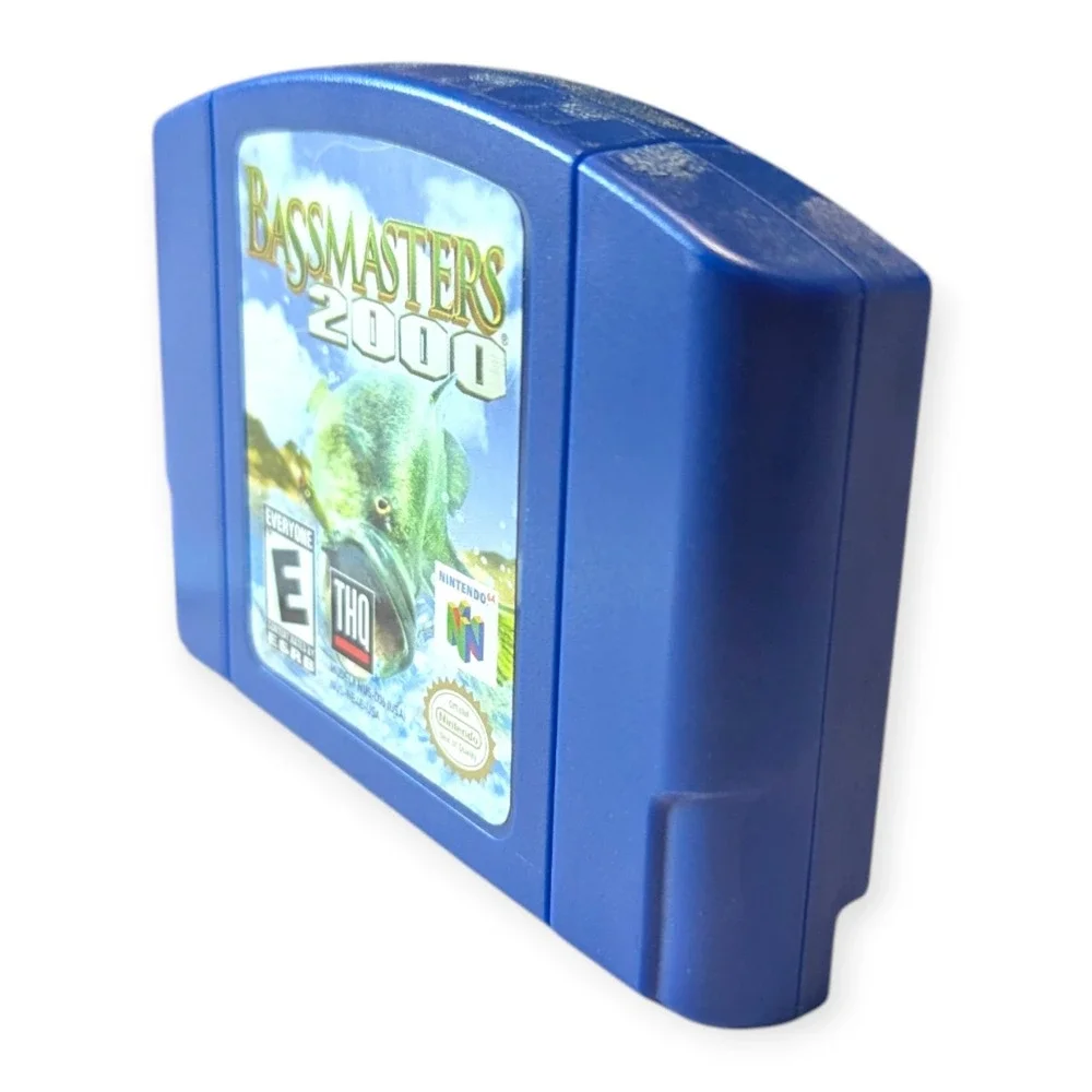 Bassmasters 2000 Nintendo 64 N64‎ Blue Cartridge THQ Fishing Game NTSC-U/C